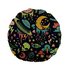 Alien Ocket Space Aesthetic Pattern Standard 15  Premium Round Cushions by pakminggu