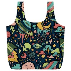 Alien Ocket Space Aesthetic Pattern Full Print Recycle Bag (xl) by pakminggu