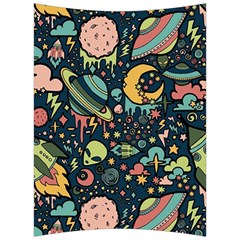 Alien Ocket Space Aesthetic Pattern Back Support Cushion by pakminggu