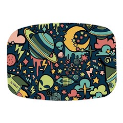 Alien Ocket Space Aesthetic Pattern Mini Square Pill Box by pakminggu