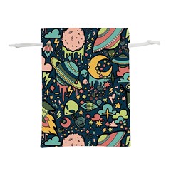 Alien Ocket Space Aesthetic Pattern Lightweight Drawstring Pouch (s) by pakminggu