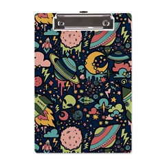 Alien Ocket Space Aesthetic Pattern A5 Acrylic Clipboard by pakminggu