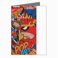 Comic Cartoon Pattern Greeting Cards (pkg Of 8)