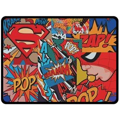 Comic Cartoon Pattern Fleece Blanket (large) by pakminggu