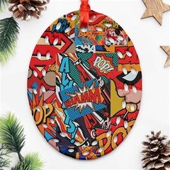 Comic Cartoon Pattern Ornament (oval Filigree)