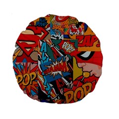 Comic Cartoon Pattern Standard 15  Premium Round Cushions by pakminggu