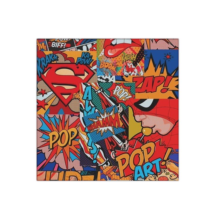 Comic Cartoon Pattern Satin Bandana Scarf 22  x 22 