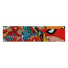 Comic Cartoon Pattern Banner And Sign 4  X 1  by pakminggu