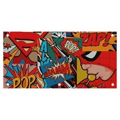 Comic Cartoon Pattern Banner And Sign 6  X 3  by pakminggu