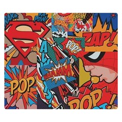 Comic Cartoon Pattern Premium Plush Fleece Blanket (small) by pakminggu