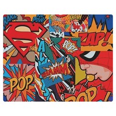 Comic Cartoon Pattern Premium Plush Fleece Blanket (medium) by pakminggu