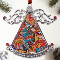 Comic Cartoon Pattern Metal Angel With Crystal Ornament