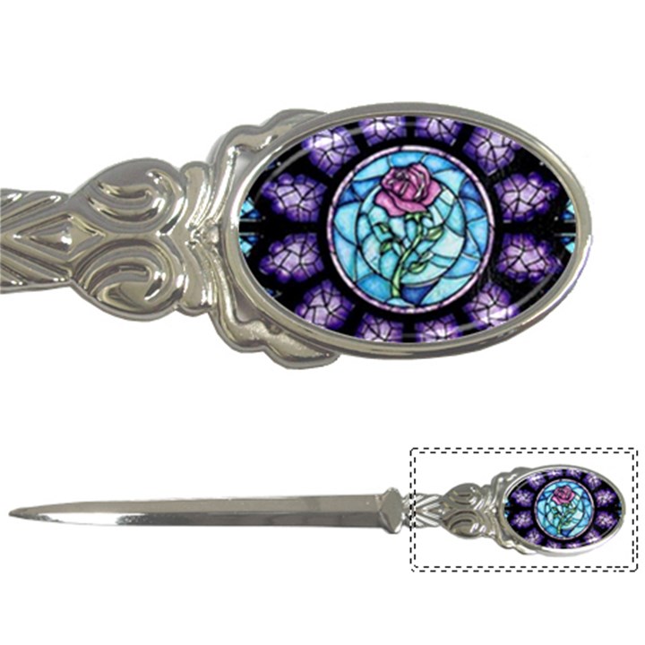 Cathedral Rosette Stained Glass Beauty And The Beast Letter Opener