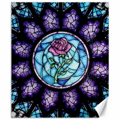 Cathedral Rosette Stained Glass Beauty And The Beast Canvas 8  X 10  by Cowasu