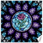 Cathedral Rosette Stained Glass Beauty And The Beast Canvas 16  x 16  15.2 x15.41  Canvas - 1