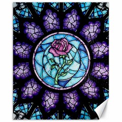 Cathedral Rosette Stained Glass Beauty And The Beast Canvas 16  X 20  by Cowasu