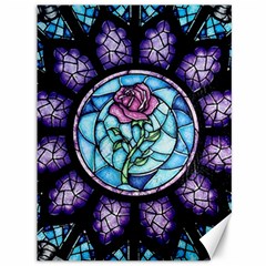 Cathedral Rosette Stained Glass Beauty And The Beast Canvas 36  X 48  by Cowasu