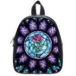 Cathedral Rosette Stained Glass Beauty And The Beast School Bag (Small) Front