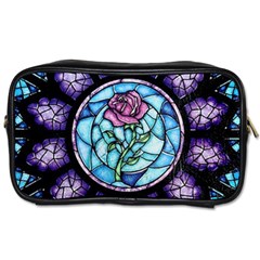 Cathedral Rosette Stained Glass Beauty And The Beast Toiletries Bag (two Sides) by Cowasu