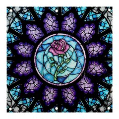 Cathedral Rosette Stained Glass Beauty And The Beast Banner And Sign 3  X 3 