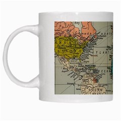 Vintage World Map White Mug by Cowasu