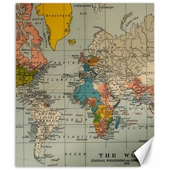 Vintage World Map Canvas 20  X 24  by Cowasu