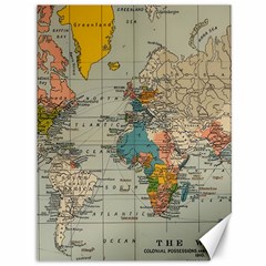 Vintage World Map Canvas 36  X 48  by Cowasu