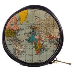 Vintage World Map Mini Makeup Bag by Cowasu