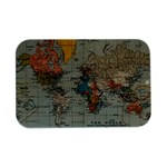 Vintage World Map Open Lid Metal Box (Silver)   Front