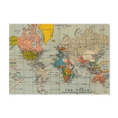 Vintage World Map Crystal Sticker (a4) by Cowasu