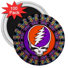 Gratefuldead Grateful Dead Pattern 3  Magnets (100 Pack) by Cowasu