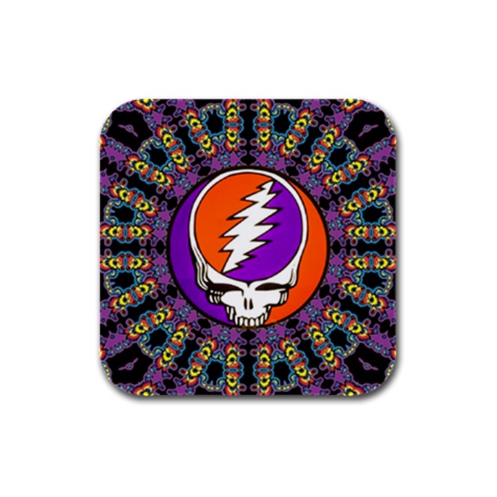 Gratefuldead Grateful Dead Pattern Rubber Square Coaster (4 pack)