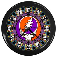 Gratefuldead Grateful Dead Pattern Wall Clock (black) by Cowasu