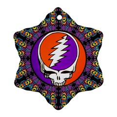 Gratefuldead Grateful Dead Pattern Snowflake Ornament (two Sides) by Cowasu