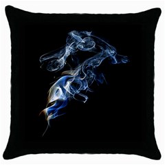 Smoke-flame-dynamic-wave-motion Throw Pillow Case (black) by Cowasu