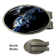 Smoke-flame-dynamic-wave-motion Money Clips (oval)  by Cowasu