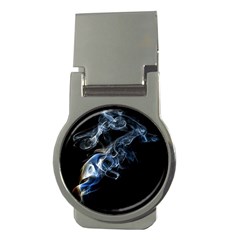 Smoke-flame-dynamic-wave-motion Money Clips (round)  by Cowasu