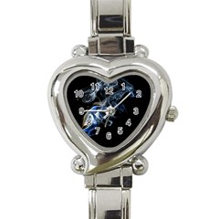 Smoke-flame-dynamic-wave-motion Heart Italian Charm Watch by Cowasu