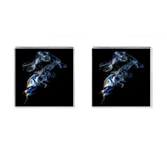 Smoke-flame-dynamic-wave-motion Cufflinks (square) by Cowasu