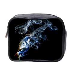 Smoke-flame-dynamic-wave-motion Mini Toiletries Bag (two Sides) by Cowasu