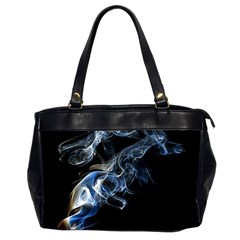 Smoke-flame-dynamic-wave-motion Oversize Office Handbag (2 Sides) by Cowasu