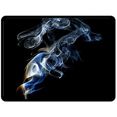 Smoke-flame-dynamic-wave-motion Fleece Blanket (large) by Cowasu