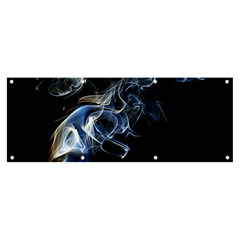 Smoke-flame-dynamic-wave-motion Banner And Sign 8  X 3  by Cowasu