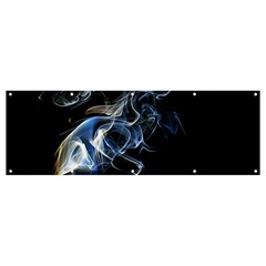 Smoke-flame-dynamic-wave-motion Banner And Sign 12  X 4  by Cowasu