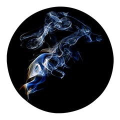 Smoke-flame-dynamic-wave-motion Round Glass Fridge Magnet (4 Pack) by Cowasu