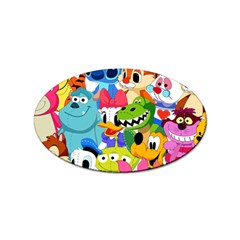 Illustration Cartoon Character Animal Cute Sticker (oval) by Cowasu