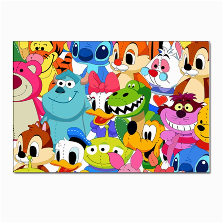 Illustration Cartoon Character Animal Cute Postcards 5  x 7  (Pkg of 10)