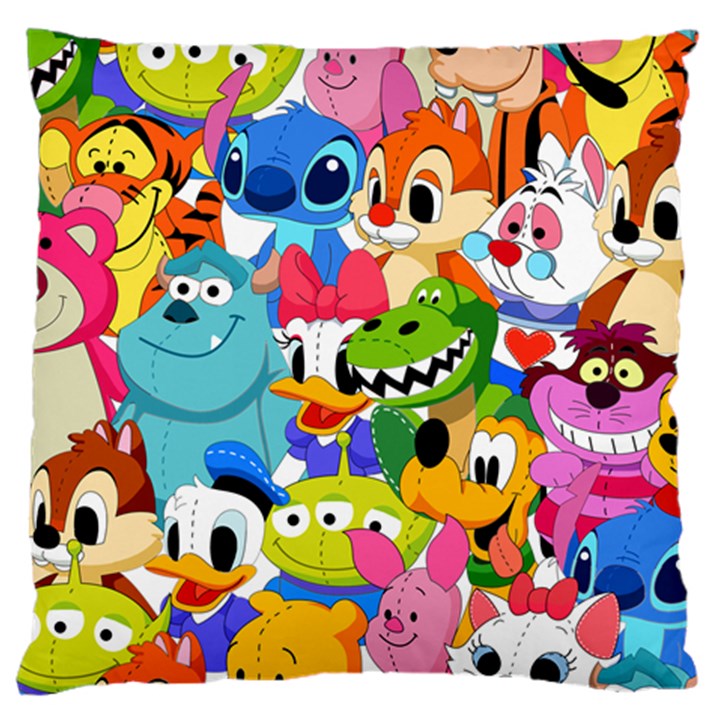 Illustration Cartoon Character Animal Cute Standard Premium Plush Fleece Cushion Case (One Side)