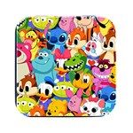 Illustration Cartoon Character Animal Cute Square Metal Box (Black) Front