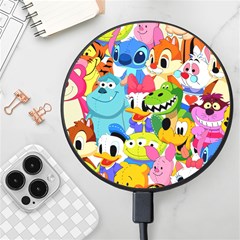 Illustration Cartoon Character Animal Cute Wireless Fast Charger(black) by Cowasu